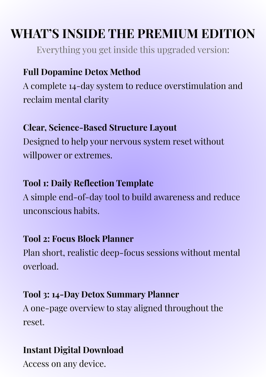 Dopamine Detox for Remote Workers — Premium PDF Edition