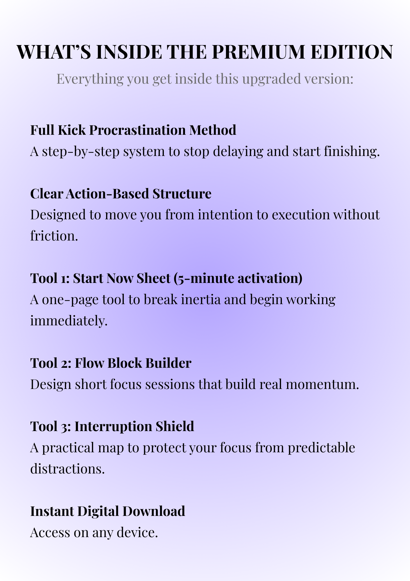 Kick Procrastination Working From Home - Premium PDF Edition