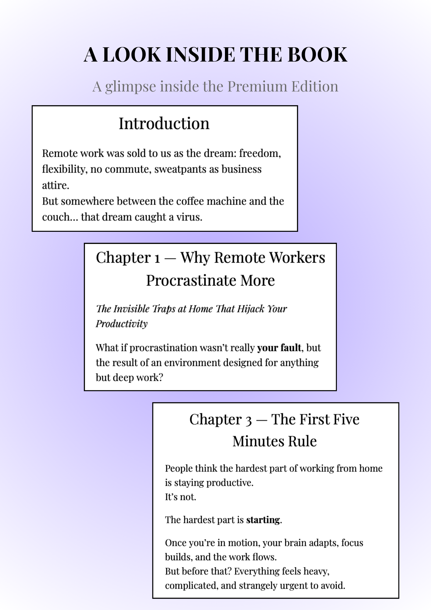 Kick Procrastination Working From Home - Premium PDF Edition
