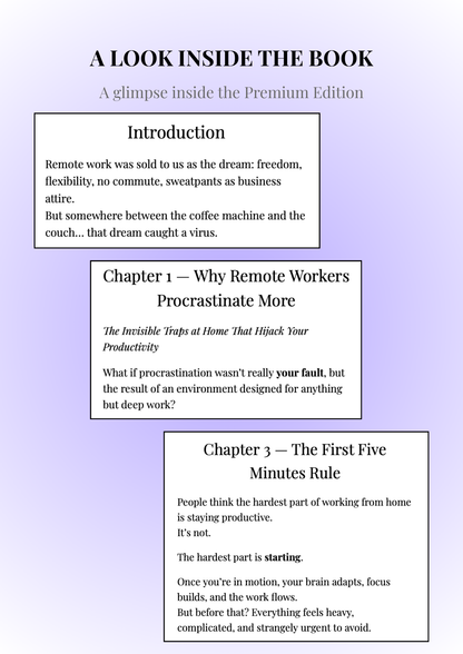 Kick Procrastination Working From Home - Premium PDF Edition