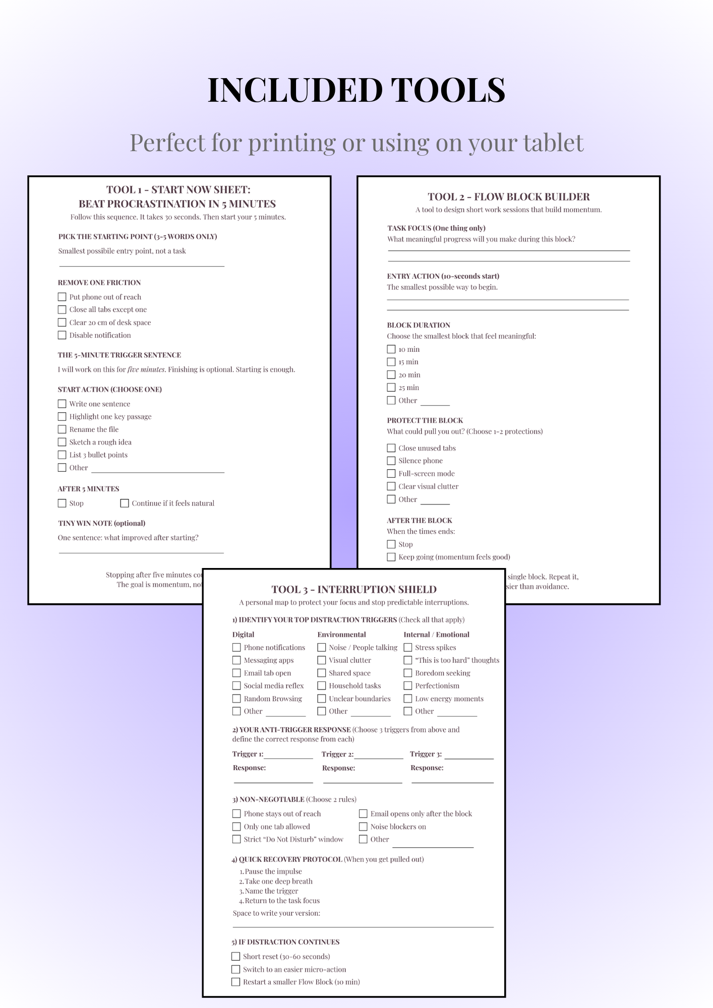 Kick Procrastination Working From Home - Premium PDF Edition