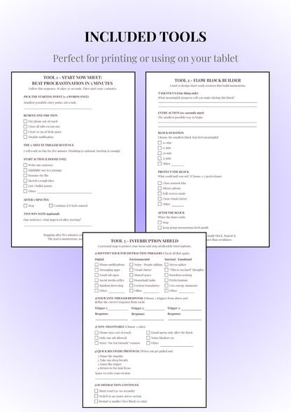 Kick Procrastination Working From Home - Premium PDF Edition